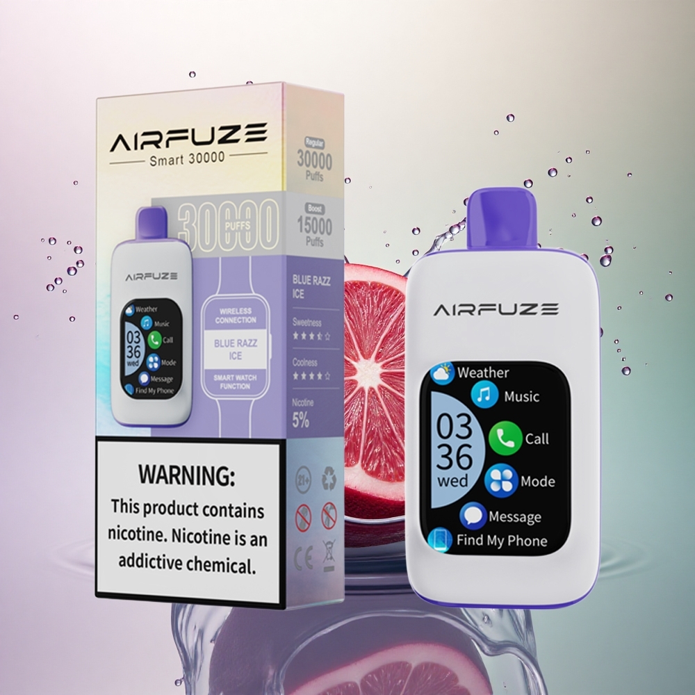 AirFuze Smart 30000 Glace Bleue Framboise avec Écran Tactile 2,01'' et 900mAh