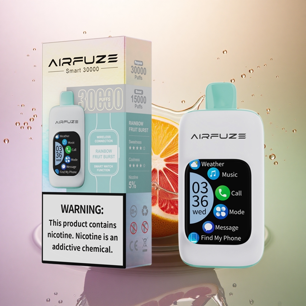 AirFuze Smart 30000 Éclat Fruité Arc-en-Ciel avec Écran Tactile 2,01 et Nicotine 5%