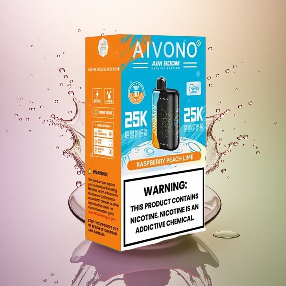 Aivono Aim Boom 25000 Framboise Pêche Citron 650mAh 0% Nicotine