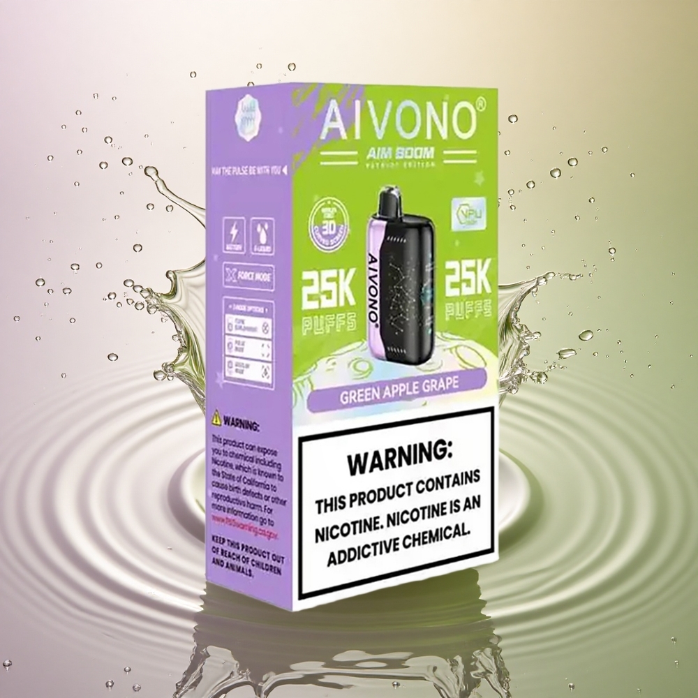Aivono Aim Boom 25000 Pomme Verte Raisin 0% Nicotine 650mAh