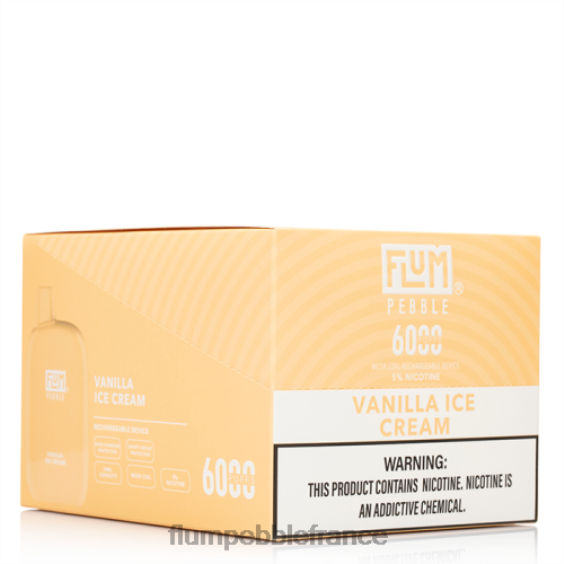 Flum Pebble Review - FLUM PEBBLES 6000 bouffées 10 paquets glace à la vanille P808685