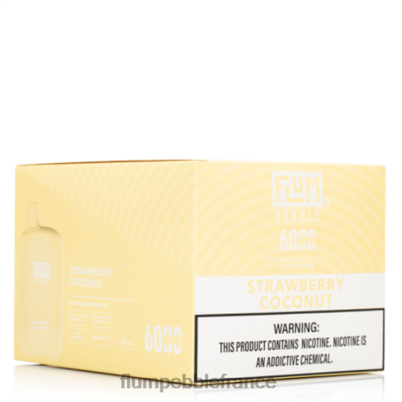 Flum Pebble Vape France - FLUM PEBBLES 6000 bouffées 10 paquets fraise noix de coco P808673